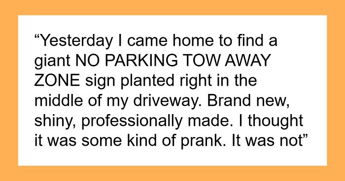 Person Finds Strange Sign In Their Driveway, What Happens Next Has Them Calling The Police
