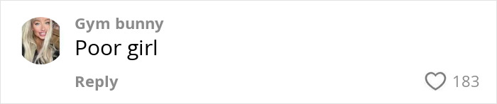 Comment on social media reading Poor girl by user Gym bunny, highlighting controversy around ex-con rock star fat shaming woman who rushed stage.