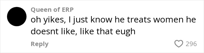 Social media comment criticizing ex-con rock star for fat shaming woman who rushed the stage in public humiliation incident.