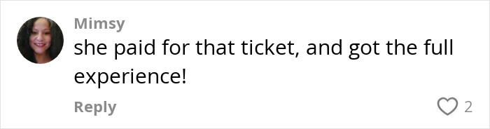 Comment from Mimsy defending woman who rushed the stage against fat shaming in ex-con rock star controversy.