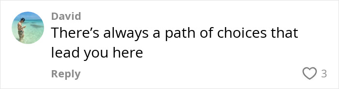 Comment by David stating there’s always a path of choices that lead to the current situation, reflecting on former Nickelodeon child star. Comment by David stating there’s always a path of choices that lead to the current situation, reflecting on former Nickelodeon child star.