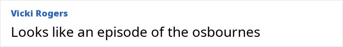 Comment by Vicki Rogers saying looks like an episode of the Osbournes, reflecting on Britney Spears inner circle concerns. Comment by Vicki Rogers saying looks like an episode of the Osbournes, reflecting on Britney Spears inner circle concerns.