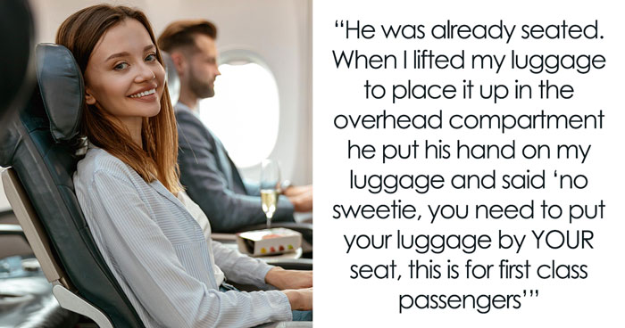 Woman Claps Back To A Rude Dude Trying To Ruin Her First-Class Flight By Any Means