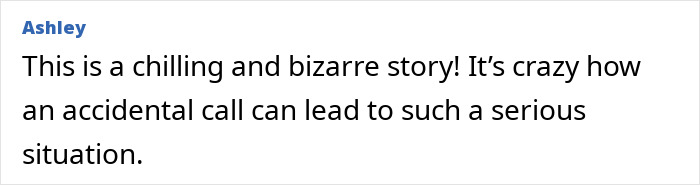 Comment from Ashley discussing how an accidental butt dial led to a shocking arrest in a flight attendant&rsquo;s disappearance.