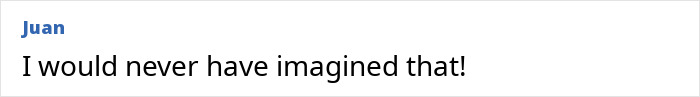User comment text saying I would never have imagined that, written by a user named Juan, reacting to viral food engineer exposing supermarket products.