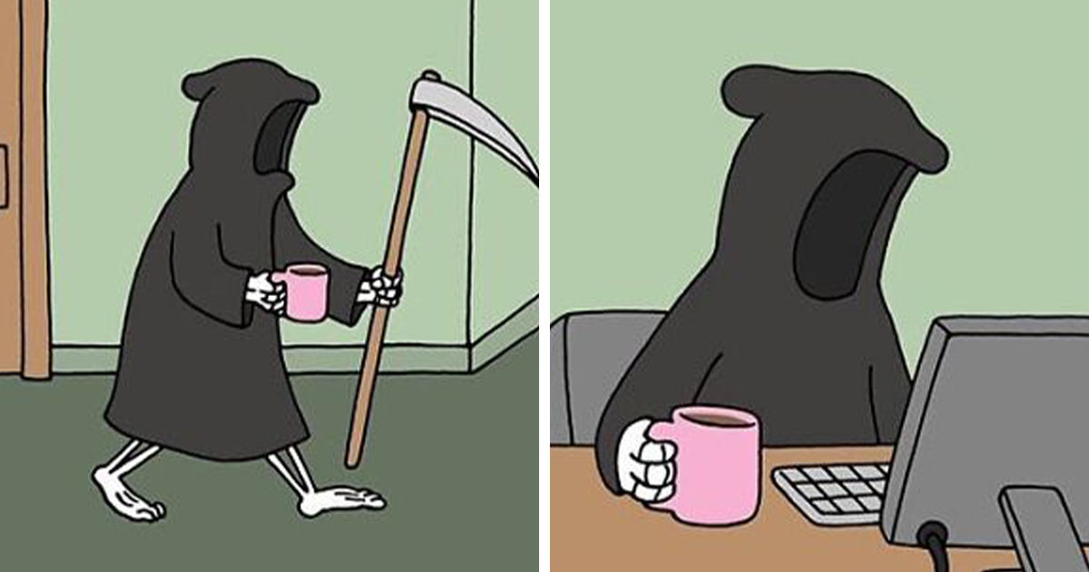 ग्रिम रीपर का फनी डार्क ह्यूमर