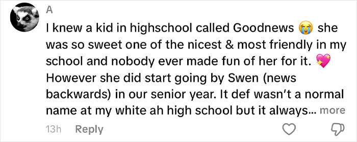 Comment about a high school girl named Goodnews with a unique African name people can't believe are real. Comment about a high school girl named Goodnews with a unique African name people can't believe are real.
