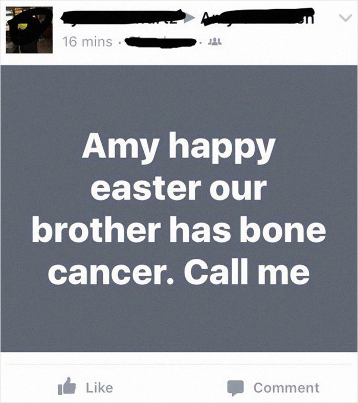 Older people fail at technology with funny Facebook message mixing Easter wishes and serious news.