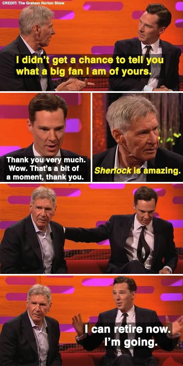 Actor interview meme about Sherlock, featured in super culture posts and memes to fight boredom.