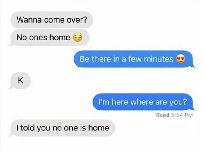 Text message exchange with a humorous misunderstanding, illustrating funny texts that might make you laugh.