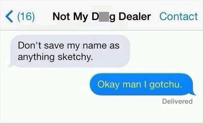 Text message conversation with a humorous tone, part of funny texts that might make you laugh collection.