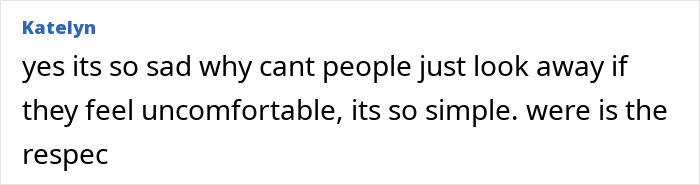 Commenter Katelyn expressing frustration about respect and discomfort related to Virgin Australia lounge incident and breastfeeding. Commenter Katelyn expressing frustration about respect and discomfort related to Virgin Australia lounge incident and breastfeeding.