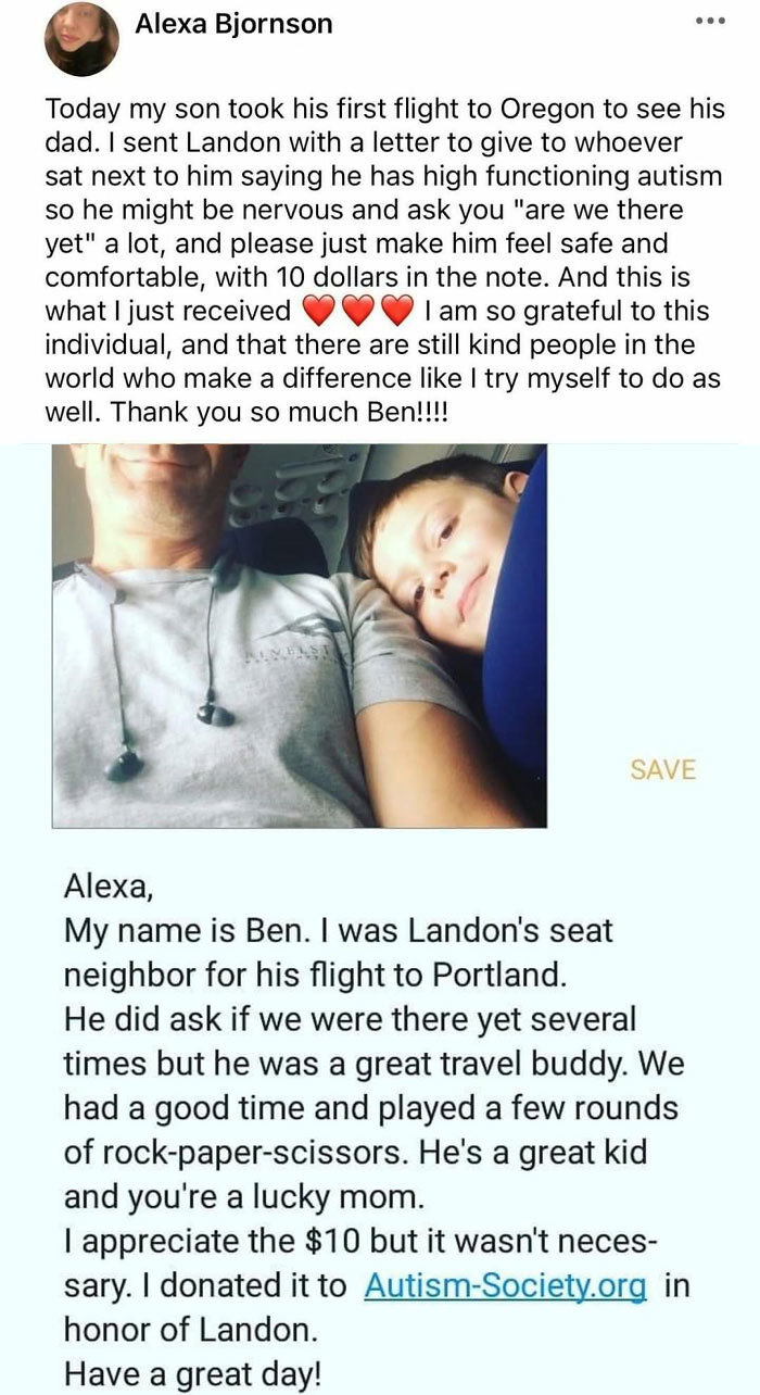 Heartwarming message and photo showing kindness and support while navigating the world as just a girl with autism awareness.