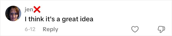 User jen commenting I think it's a great idea, expressing strong opinions on grandmas having a baby shower.