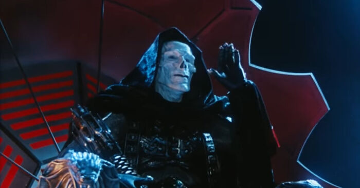 Character in a dark hooded costume from one of the worst-best movies that audiences surprisingly enjoy throughout history