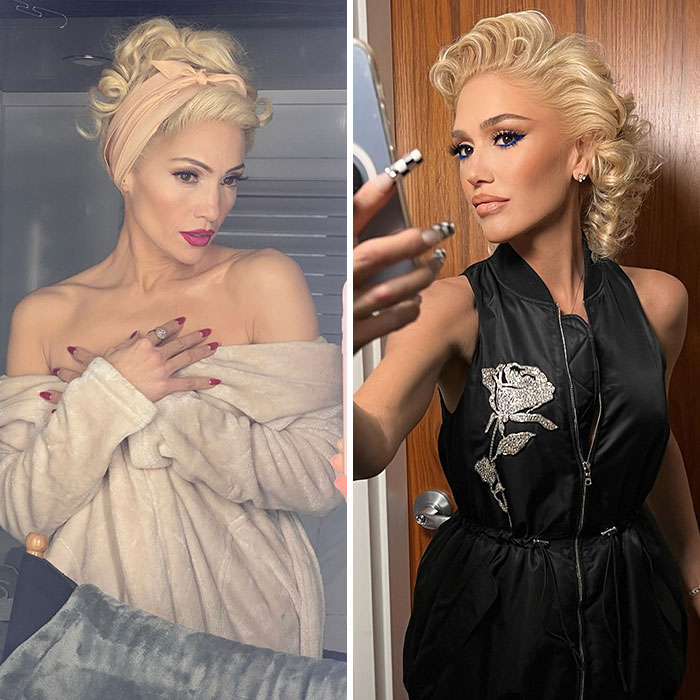 Fans mistake Jennifer Lopez for Gwen Stefani with a striking new white lady look featuring blonde curls and glamorous makeup.