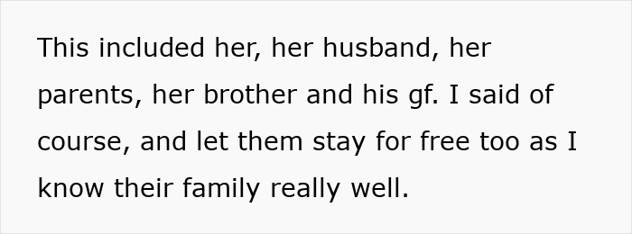 Woman considers canceling friend&rsquo;s holiday booking after conflict with brother&rsquo;s girlfriend during family gathering.