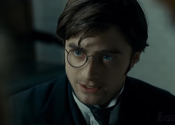 Close-up of a character resembling Harry Potter in a fan-made trailer for Harry Potter and the Cursed Child movie.