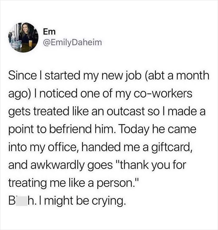 A heartwarming story of kindness at work, showing the power of friendship to cleanse negativity from daily life.