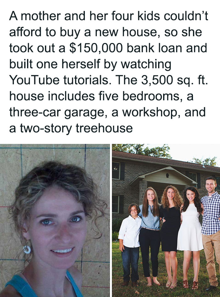 Mother builds a five-bedroom house for her kids by watching YouTube tutorials in a heartwarming inspiring story.