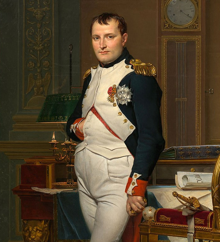 Portrait of a historical figure in military uniform representing a weird and iconic bruh moment in history.