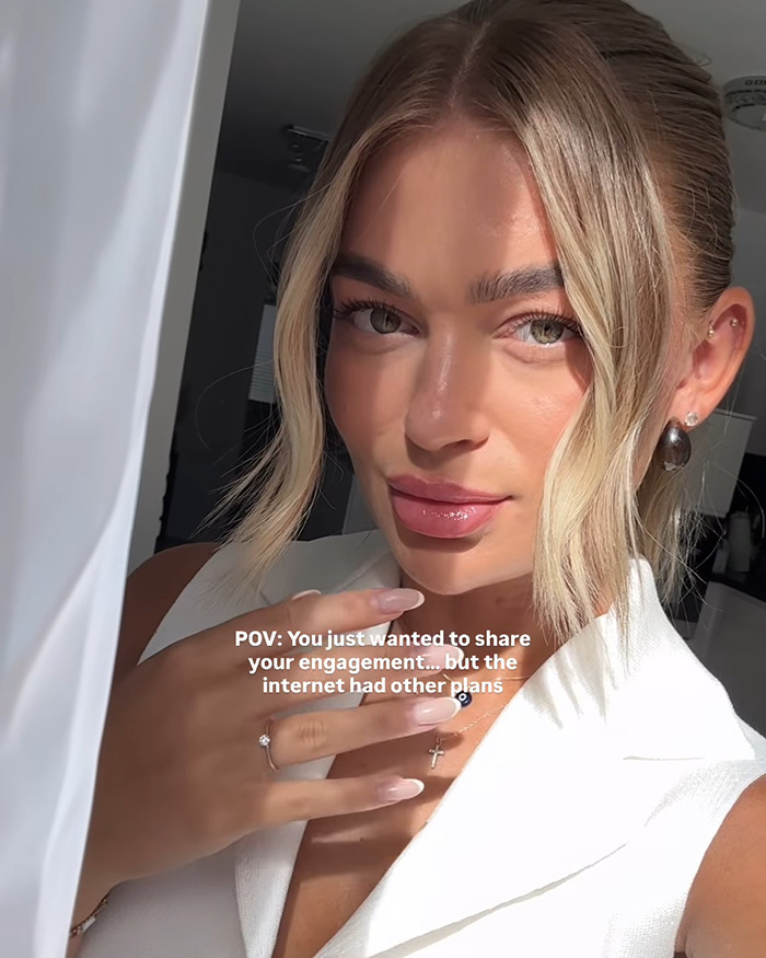 Young woman showing engagement ring while her viral engagement post sparks mixed reactions online. Young woman showing engagement ring while her viral engagement post sparks mixed reactions online.