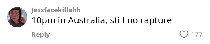 Screenshot of a social media comment discussing the rapture, highlighting the spike in RaptureTok conversations.