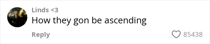 TikTok comment from user Linds expressing disbelief about ascending, related to RaptureTok trending after world end prediction.