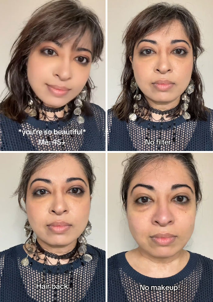 Woman reveals social media perfection truth with no filter, makeup, and natural appearance showing reality behind online images.