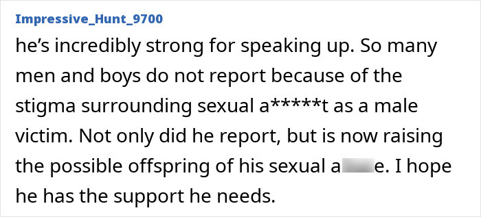 Screenshot of a forum comment discussing a man who accused his mom of incest and became legal father of his brother.