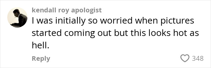 Screenshot of social media comment praising Margot Robbie and Jacob Elordi Wuthering Heights teaser as looking hot.