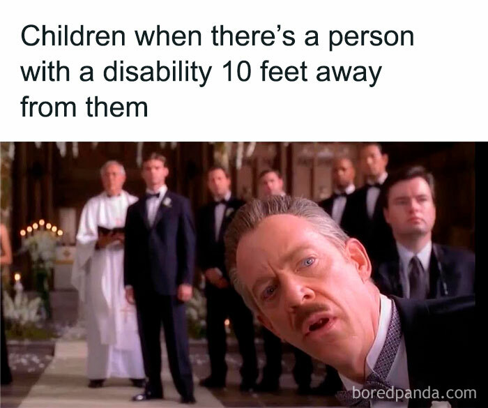 Man in a tuxedo leaning forward with a curious expression in a meme featured in Marvel memes collection.