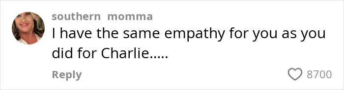 Comment from woman who tanked boyfriend’s career over Charlie Kirk comments, displayed on social media. Comment from woman who tanked boyfriend’s career over Charlie Kirk comments, displayed on social media.