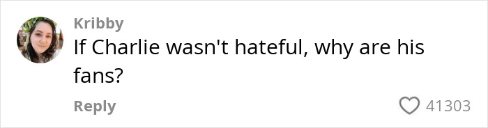 User comment on social media questioning Charlie Kirk's followers, related to woman who tanked boyfriend’s career over Charlie Kirk comments. User comment on social media questioning Charlie Kirk's followers, related to woman who tanked boyfriend’s career over Charlie Kirk comments.