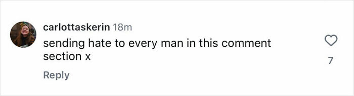 Comment from user carlottaskerin expressing frustration about negative comments in a thread discussing Millie Bobby Brown.