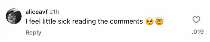 Screenshot of a comment expressing discomfort after Millie Bobby Brown stuns in pajama set post motherhood.