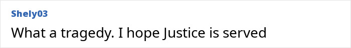 Comment on a tragedy, expressing hope that justice is served following a fatal shooting incident involving a mother and son.