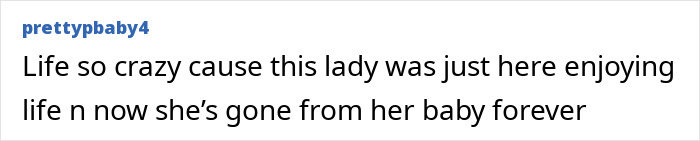 Comment expressing shock and sadness about a mom who slipped a loving note in her son's lunchbox before being fatally shot.