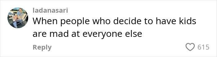 Comment on social media expressing frustration about parents, related to annoyed mom viral debate on reclined plane seat crushing. Comment on social media expressing frustration about parents, related to annoyed mom viral debate on reclined plane seat crushing.
