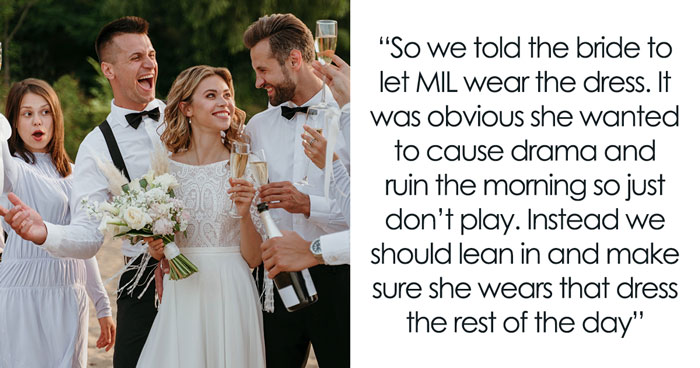 Groom’s Mom Shows Up In White Dress For Wedding, Bridal Party Shocks Everyone With Their Move