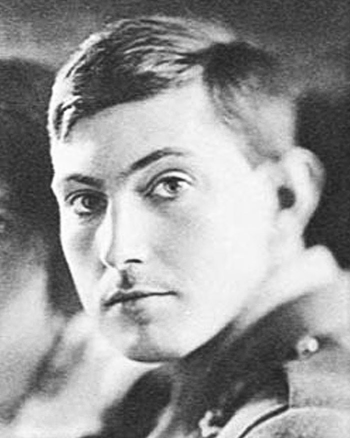 Black and white portrait of a young man, related to celebrities who vanished without a trace and conspiracy theories.