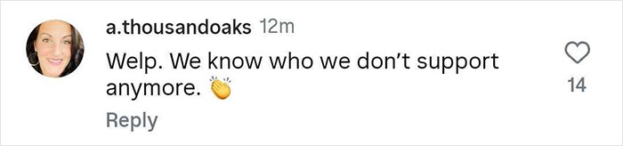 Screenshot of a social media comment criticizing support, related to Amanda Seyfried and Charlie Kirk controversy. Screenshot of a social media comment criticizing support, related to Amanda Seyfried and Charlie Kirk controversy.