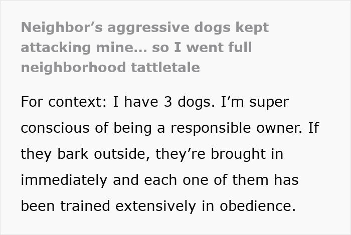 Woman teaches rude dog owners a lesson on respect after aggressive neighborhood dogs attack her trained pets.