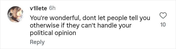 Screenshot of a social media comment supporting Amanda Seyfried speaking out against hateful remarks about Charlie Kirk. Screenshot of a social media comment supporting Amanda Seyfried speaking out against hateful remarks about Charlie Kirk.