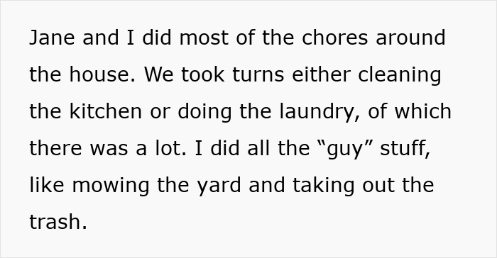 Text excerpt about son raising seven younger siblings, describing chores and responsibilities in a large family setting.