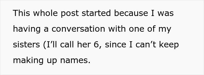 Text post discussing family dynamics involving a son forced to raise his seven younger siblings by parents.