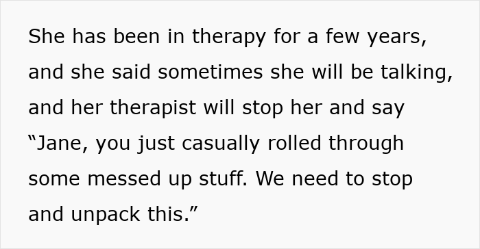 Text excerpt from therapy session discussing emotional challenges faced by a son made to raise his younger siblings.