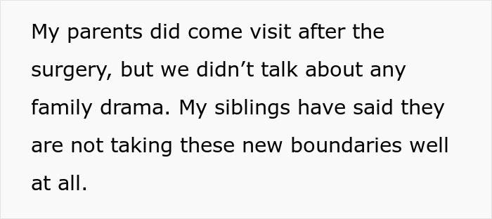 Text discussing parents who made their son raise seven younger siblings and family tensions around new boundaries.