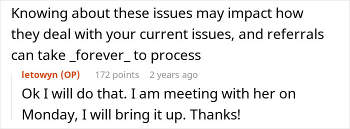 Screenshot of an online discussion about challenges faced by a son raising his seven younger siblings.