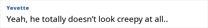 Comment text from user Yevette expressing disbelief about someone looking creepy related to pastor's son accused of disturbing acts.